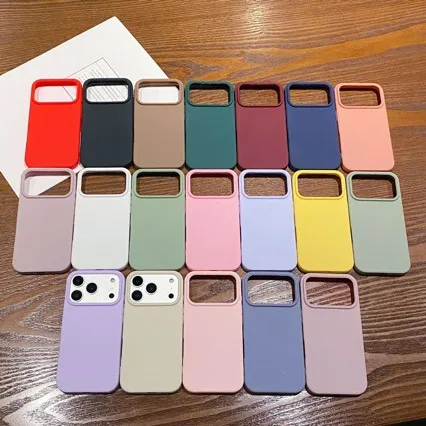 Liquid Silicone-Like Straight-Edge Full-Coverage Case for iPhone 17 Pro Max, Soft Bumper Protective Shell Compatible with 16 Pro Max & 15/14, All-Around Shockproof Cover